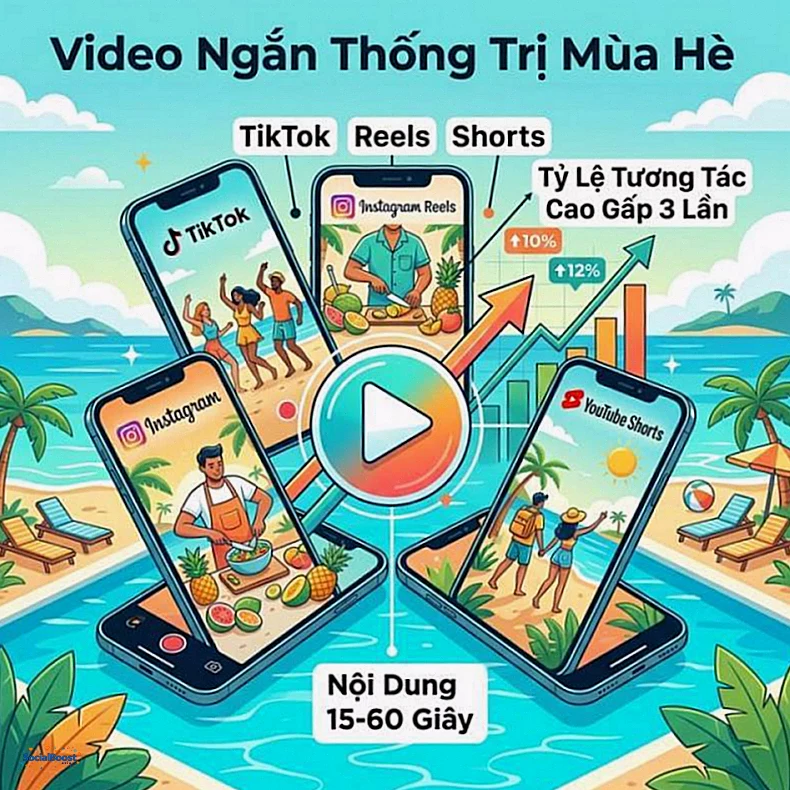 Video ngắn thống trị mùa hè - TikTok Reels Shorts tăng tương tác gấp 3 lần