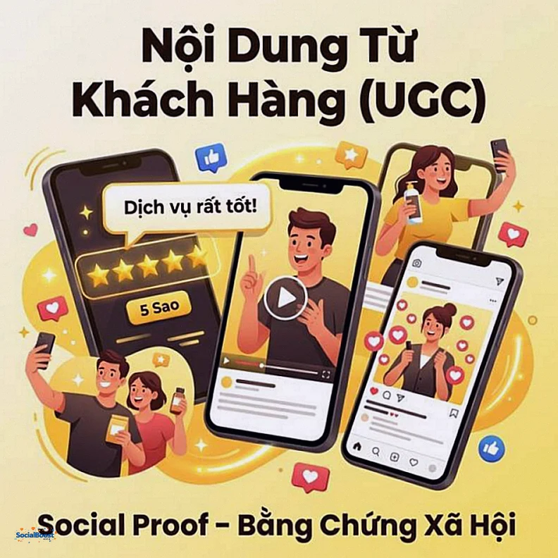 Nội dung từ khách hàng UGC - Social Proof bằng chứng xã hội