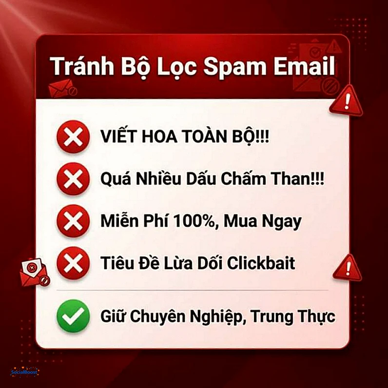 Tránh bộ lọc spam email subject line
