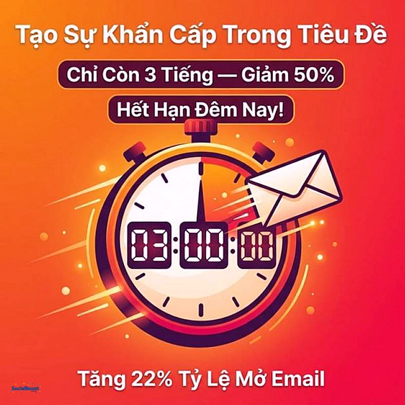 Tạo sự khẩn cấp trong tiêu đề email